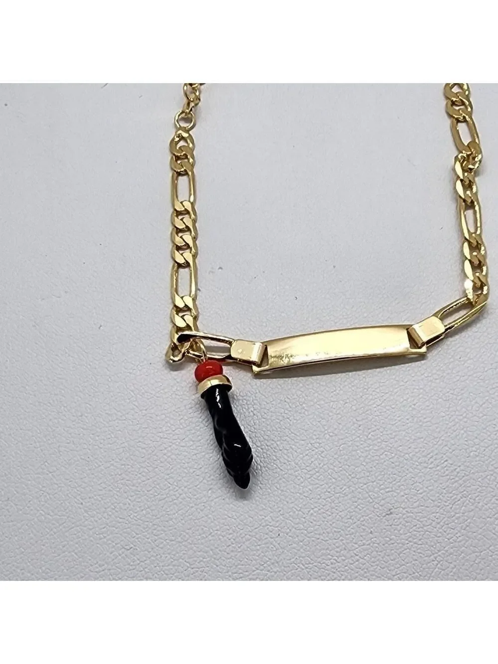 Brand New Brazilian 18k Gold Filled Azabache Bracelet